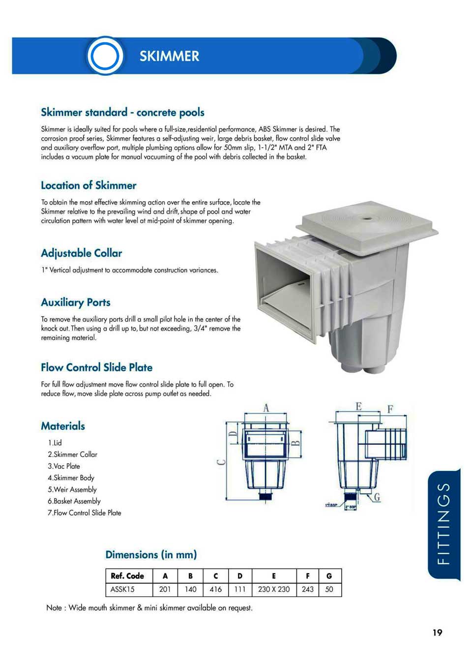 Pool Basin Fittings